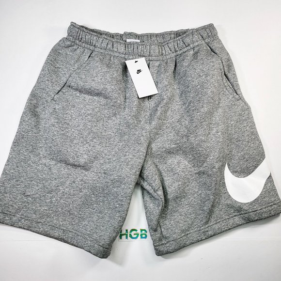 Nike Sportswear Club Fleece Shorts Men's Swoosh Graphic Athletic Grey BV2721-063 - Picture 2 of 12